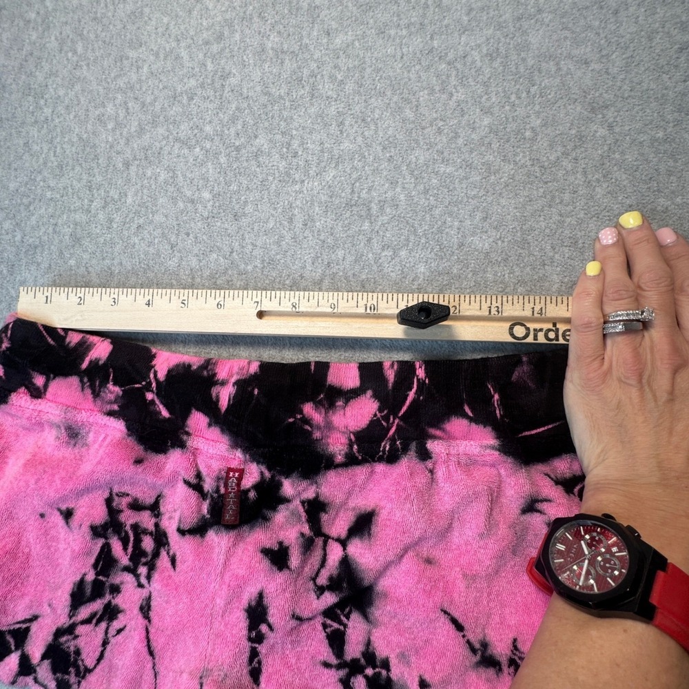 Hard Tail Forever Tie Dye Pink Black French Terry Lounge Shorts Y117 XL NEW USA - Picture 6 of 7